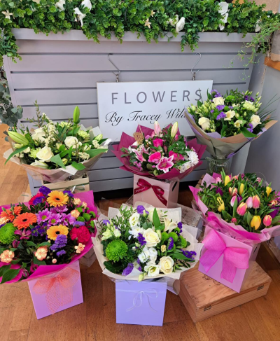 Florist Choice Hand-tied - An expert artisan florist will design a hand-tied filled with the finest quality seasonal flowers, perfectly wrapped and delivered in water.